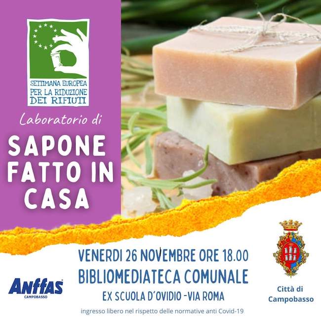 "Sapone fatto in casa", laboratorio ANFFAS a Campobasso