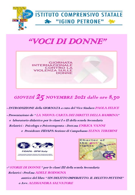 voci di donne 25 novembre 2021