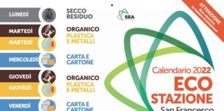 calendario ecostazione 2022