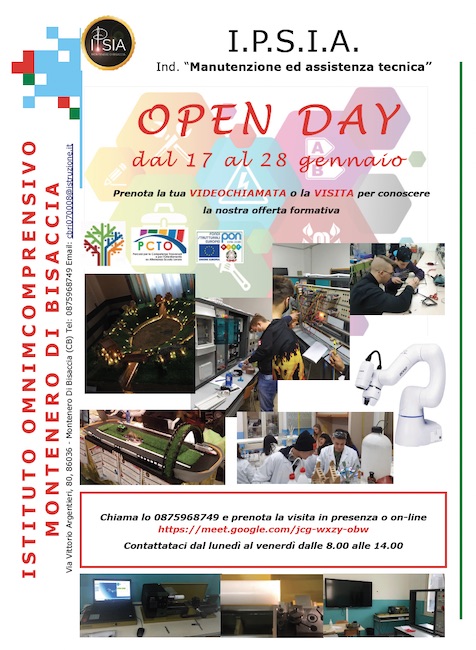 open day montenero 17-28 gennaio 2022