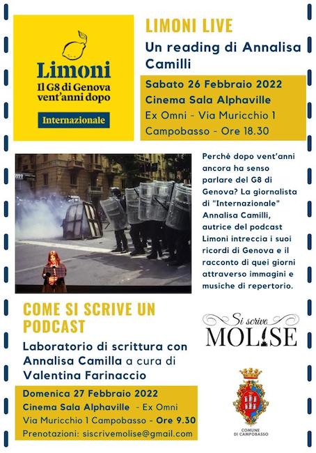 locandina si scrive molise 26-27 febbraio 2022