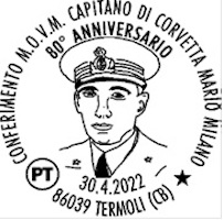 annullo filatelico capitano mario milano