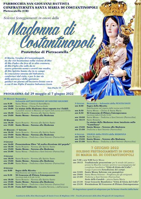 festa madonna costantinopoli 2022