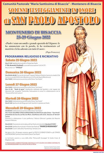 festa san paolo apostolo 2022