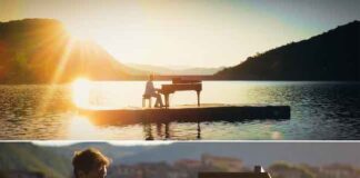 piano on the lake