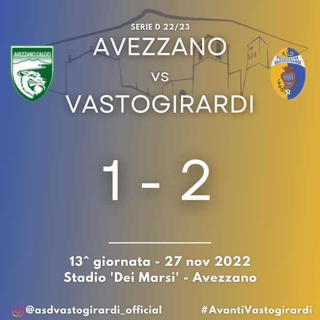 avezzano vastogirardi 27 novembre 2022