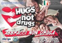 hugs not drugs banner