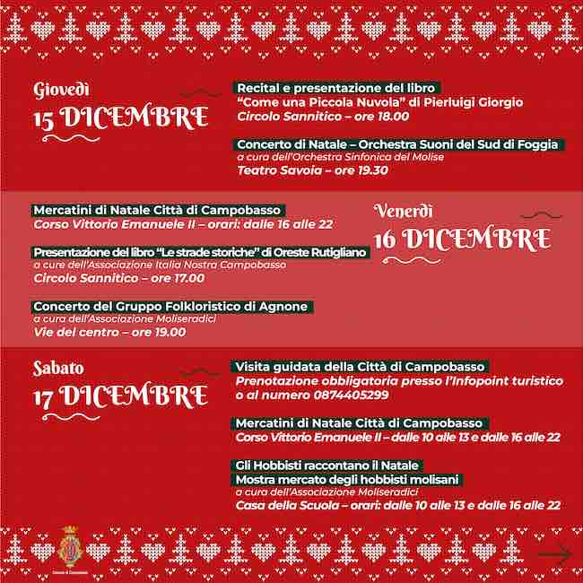 eventi campobasso 15-17 dicembre 2022