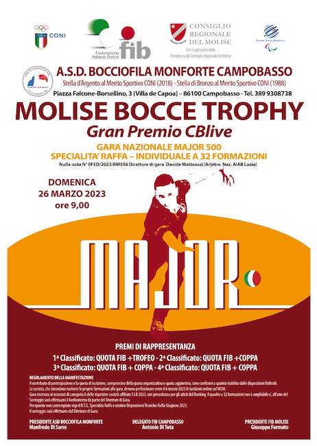 molise bocce trophy 26 marzo 2023