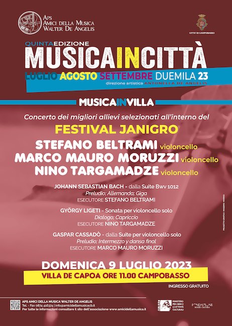 musica in villa 9 luglio 2023