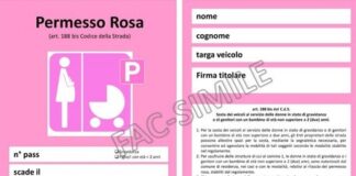 fac simile permesso rosa