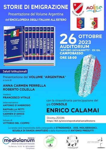 “Enciclopedia de los italianos en el extranjero”, presentación en Campobasso