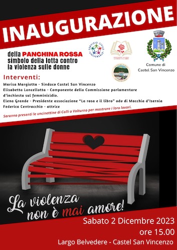 inaugurazione panchina rossa