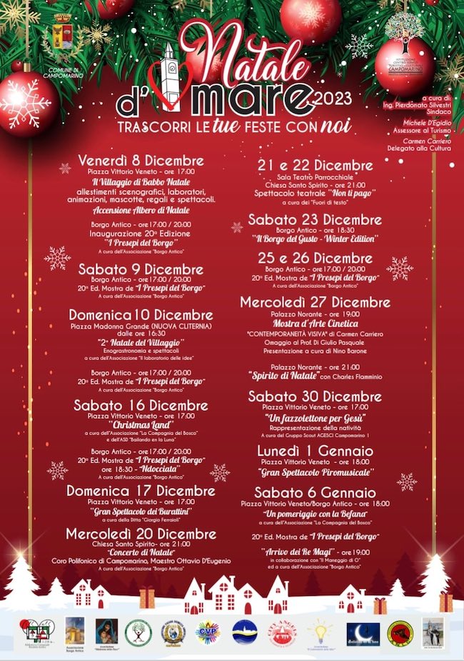 calendario natale d'amare 2023