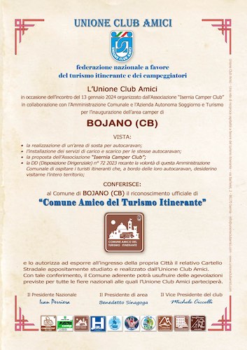 bojano comune amico turismo itinerante