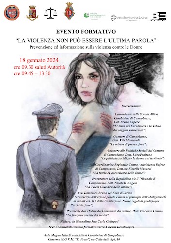 evento formativo violenza 18 gennaio 2024