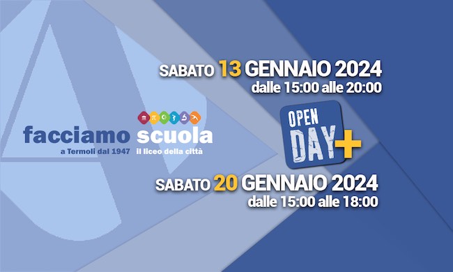 open day alfano 13-20 gennaio 2024