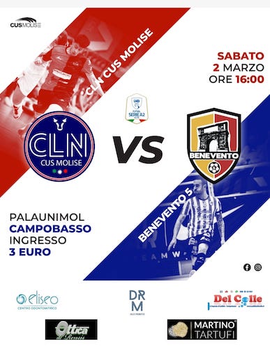 cin cus molise vs benevento 2 marzo 2024