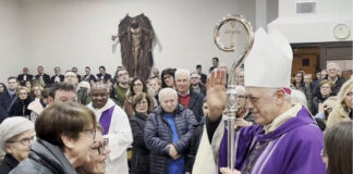 Il congedo di Mons. Biagio Colaianni dalla diocesi di Matera-Irsina parrocchia san giacomo 2 marzo 2024 foto ucs Matera