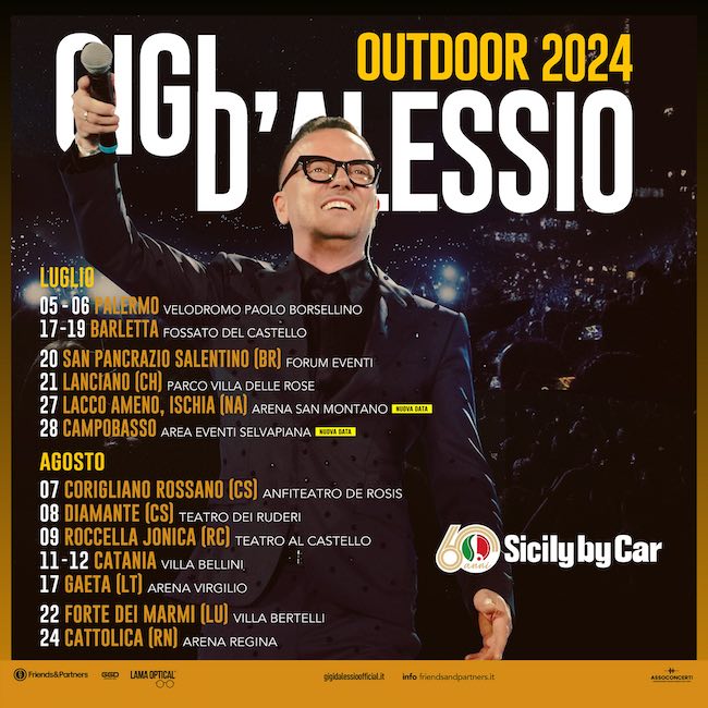 Gigi D'Alessio in concerto a Campobasso il 28 luglio