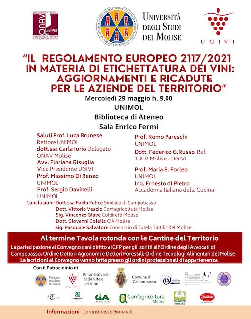 Il Regolamento Europeo 2117/2021 in materia di Etichettatura, : aggiornamenti e ricadute per le Aziende del Territorio
