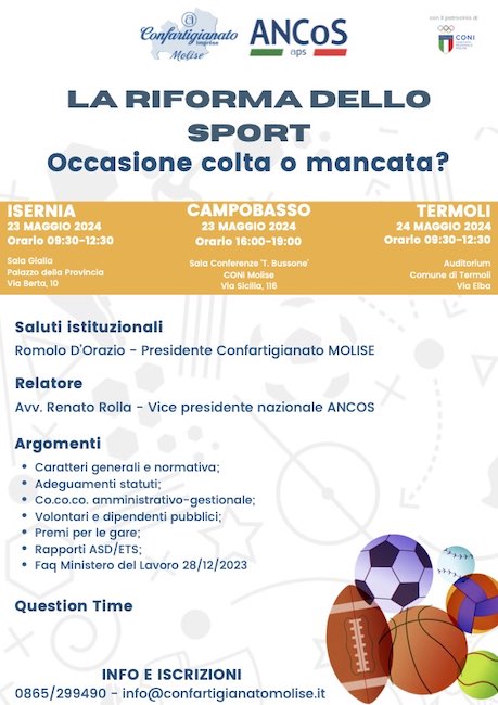 la riforma dello sport