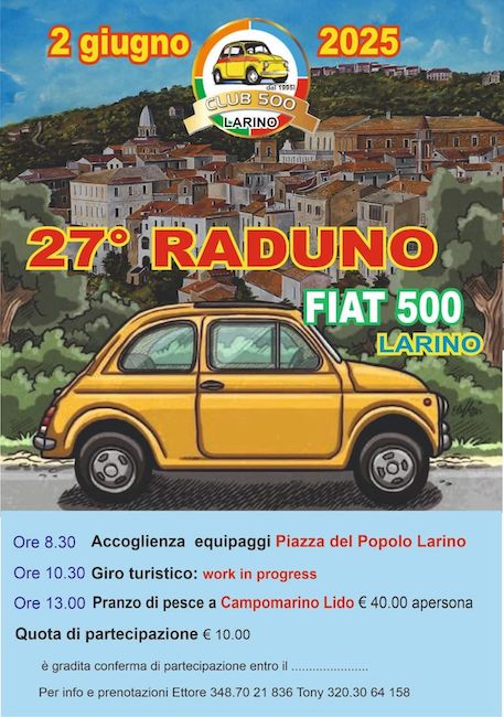 27° raduno fiat 500 larino 2025
