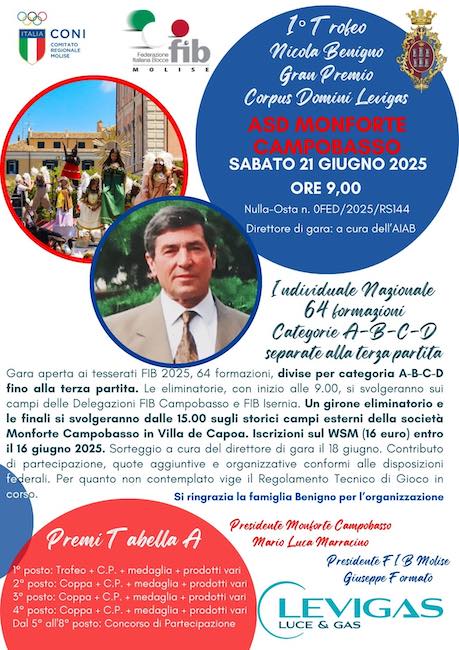 1° trofeo nicola benigno bocce