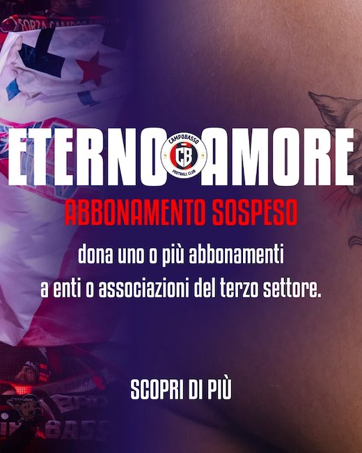 abbonamento sospeso campobasso fc