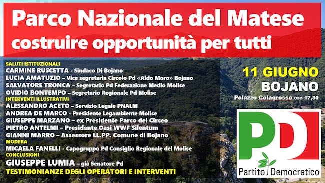 incontro bojano pd parco nazionale del matese