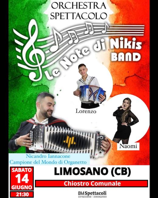 le note di nikis band limosano 2025