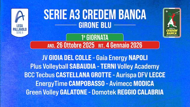 serie a3 pallavolo 2025-2026