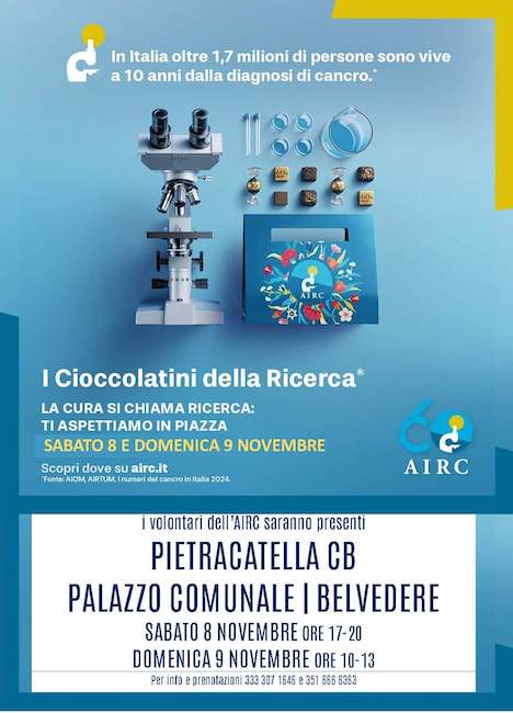 airc cioccolatini pietracatella 2025