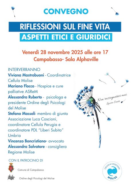 convegno riflessioni fine vita 28 novembre 2025