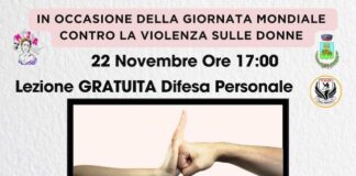 difesa personale 22 novembre 2025