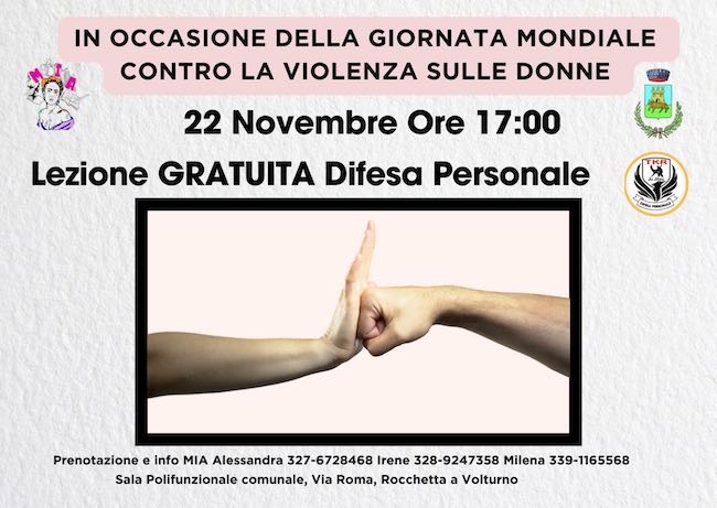 difesa personale 22 novembre 2025