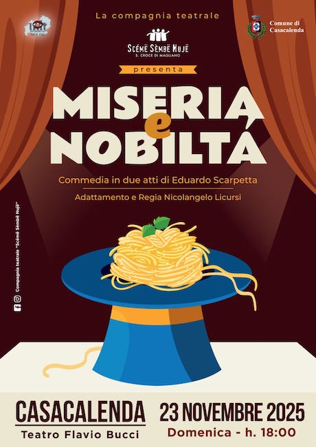 miseria e nobiltà 23 novembre 2025