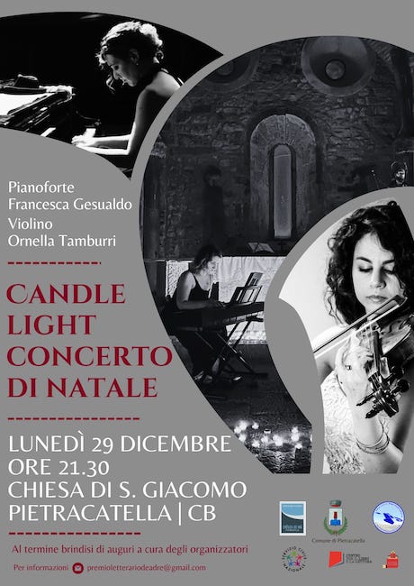 candle light 29 dicembre 2025