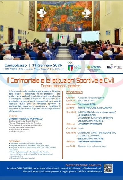 Il Cerimoniale e le Istituzioni Sportive e Civili