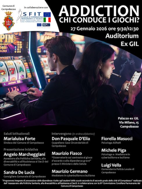 addiction campobasso 27 gennaio 2026