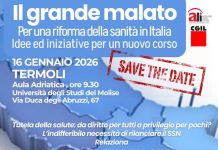 Sanità molisana, Cartabellotta a Termoli per il rilancio del SSN il grande malato 16 gennaio 2026
