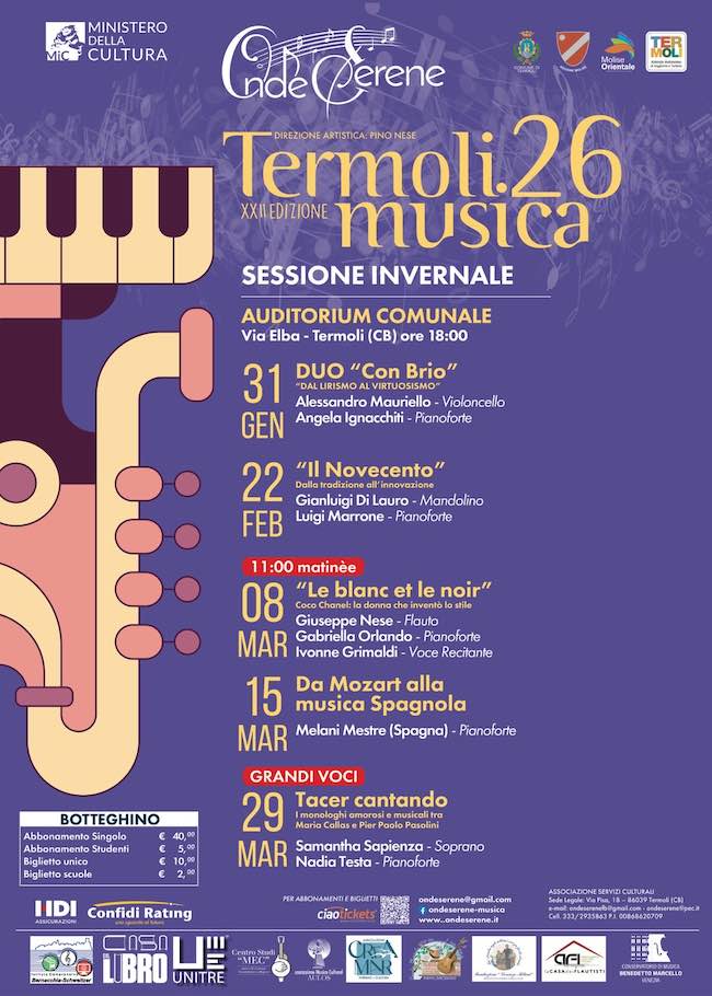 termoli musica 2026 inverno