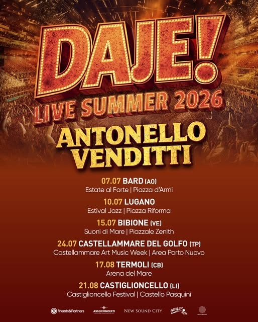 Antonello Venditti DAJE Live Tour 2026