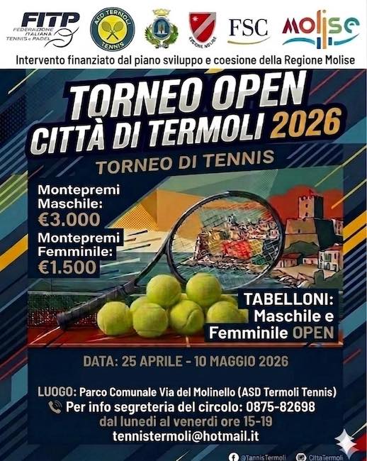 torneo open tennis termoli 2026