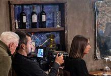 vanessa la vecchia sul set del film