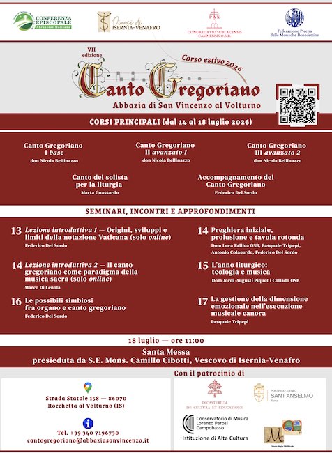 corso canto gregoriano 2026