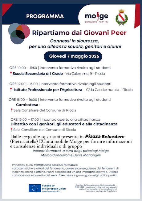 moige 7 maggio 2026