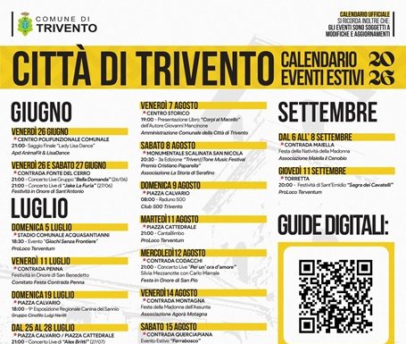 Eventi in Molise il 14 agosto 2026: cosa fare la vigilia di Ferragosto Eventi estate 2026 Trivento