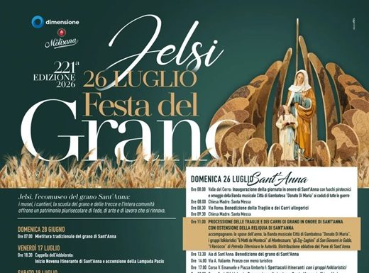 Eventi in Molise il 20 luglio 2026: gli appuntamenti del giorno Festa del grano Jelsi