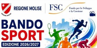 Regione Molise, 600 mila euro per eventi e manifestazioni bando sport 2026-2027